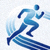 XCSport官方平台标志 - 橙色与深蓝色交织的抽象运动图形